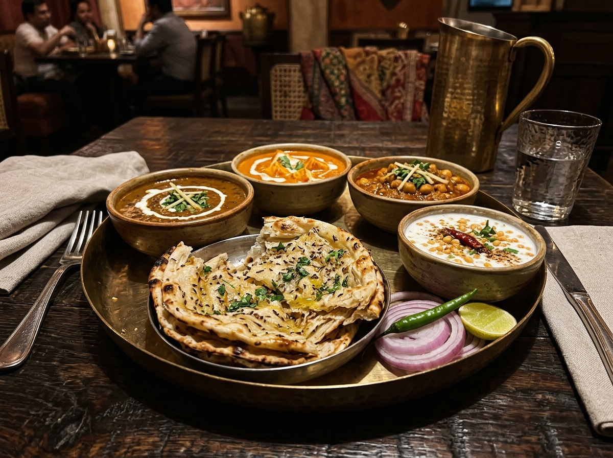 Chur Chur Naan with Dal Makhani