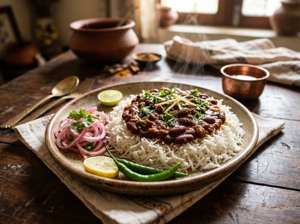 Desi Ghee Rajma Chawal